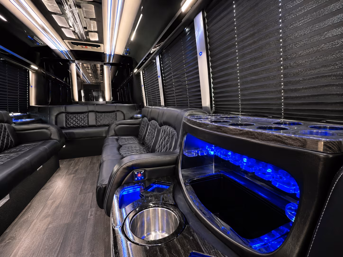 28 Passenger Party Bus Interior