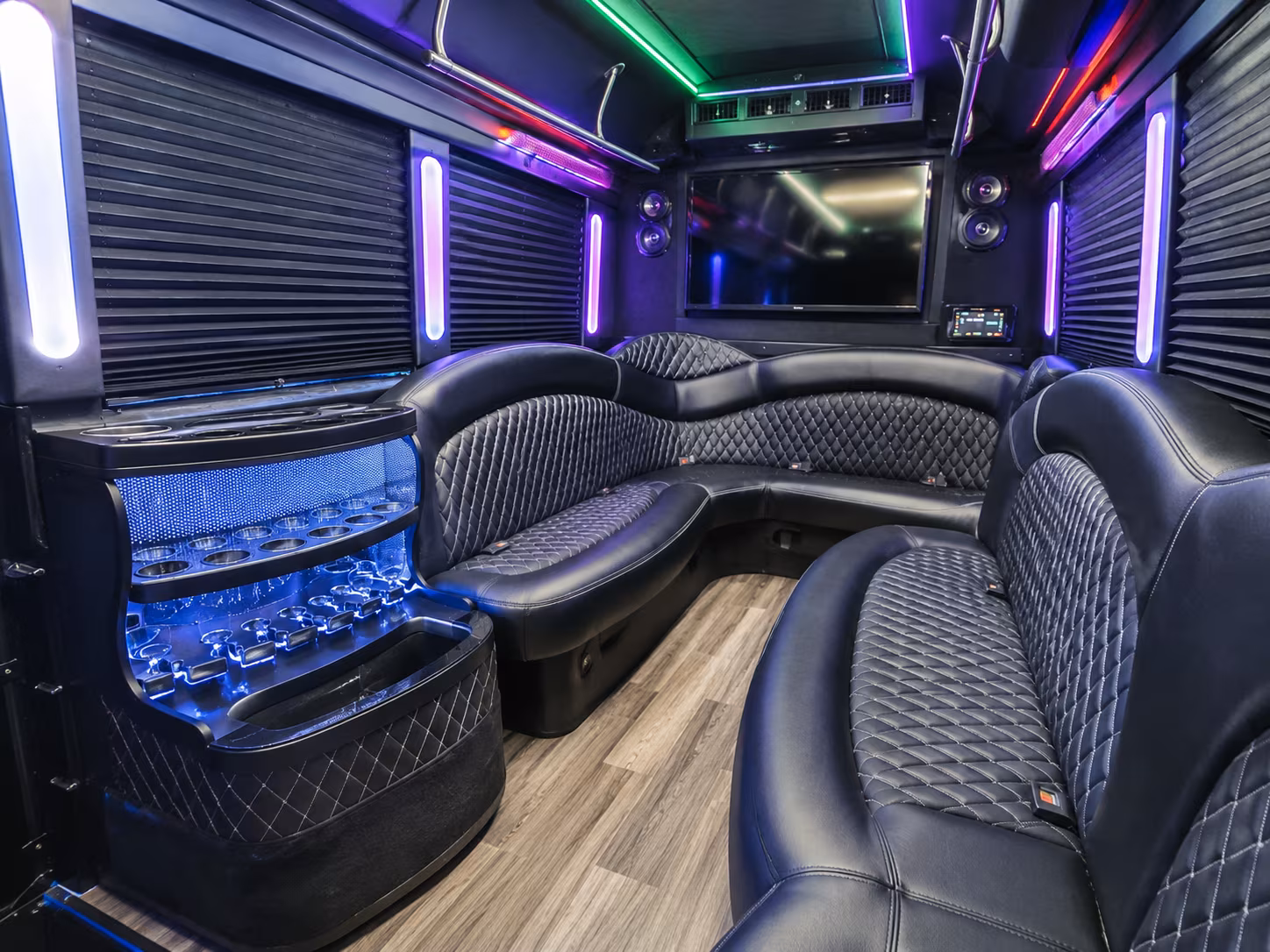 28 Passenger Party Bus Interior