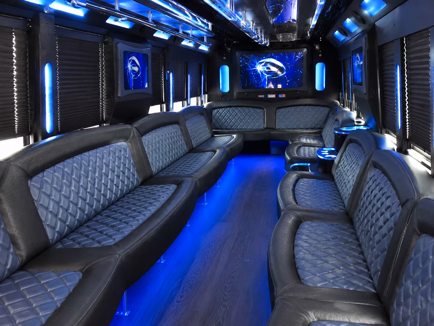 Hollywood Birthday, Sweet 16, & Quinceañera Transportation party bus exterior