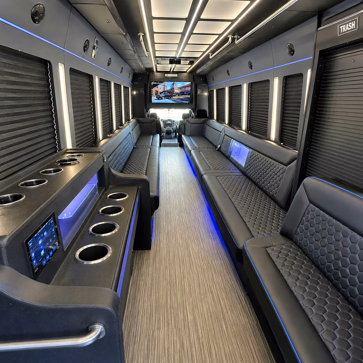 Hollywood Prom & Homecoming Transportation onboard seating