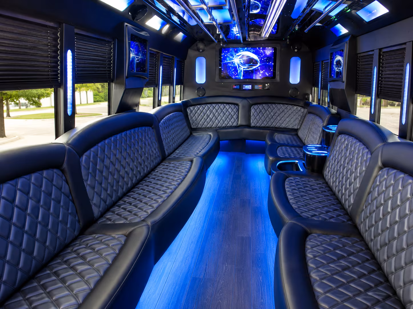 Hollywood Sporting Event Transportation party bus exterior